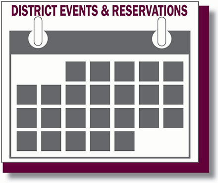 Link to the District Events and Reservation Calendar
