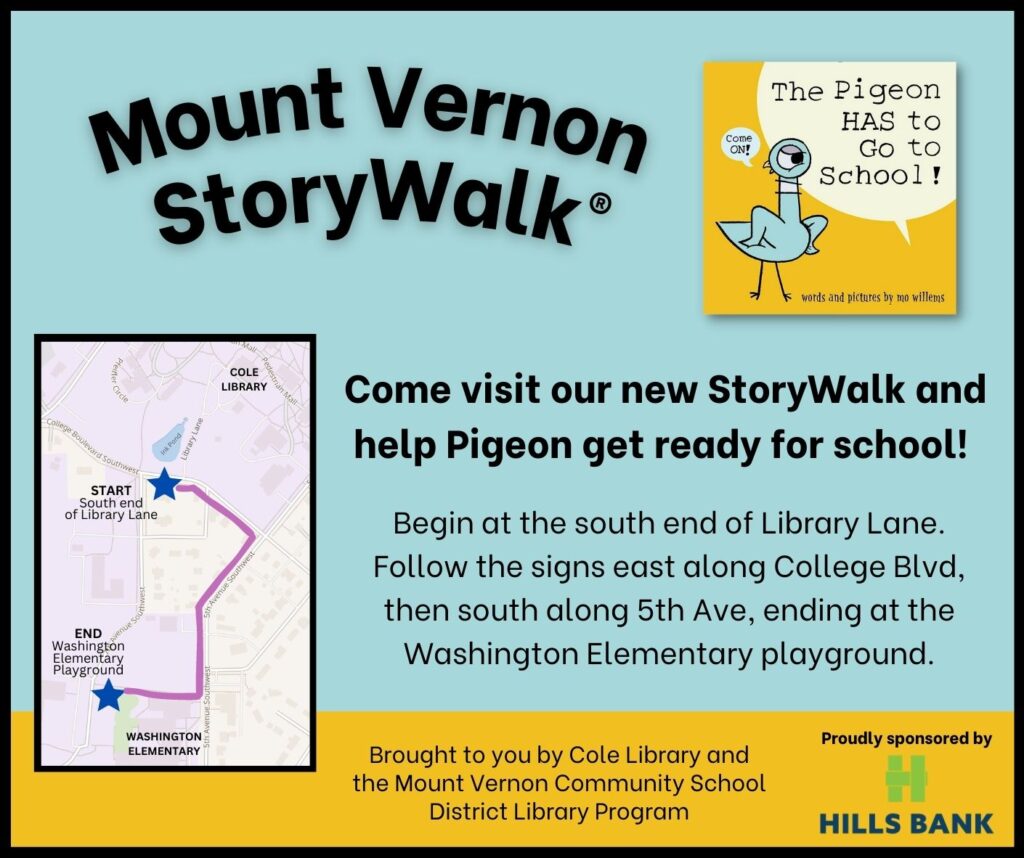 Come visit the Mount Vernon StoryWalk