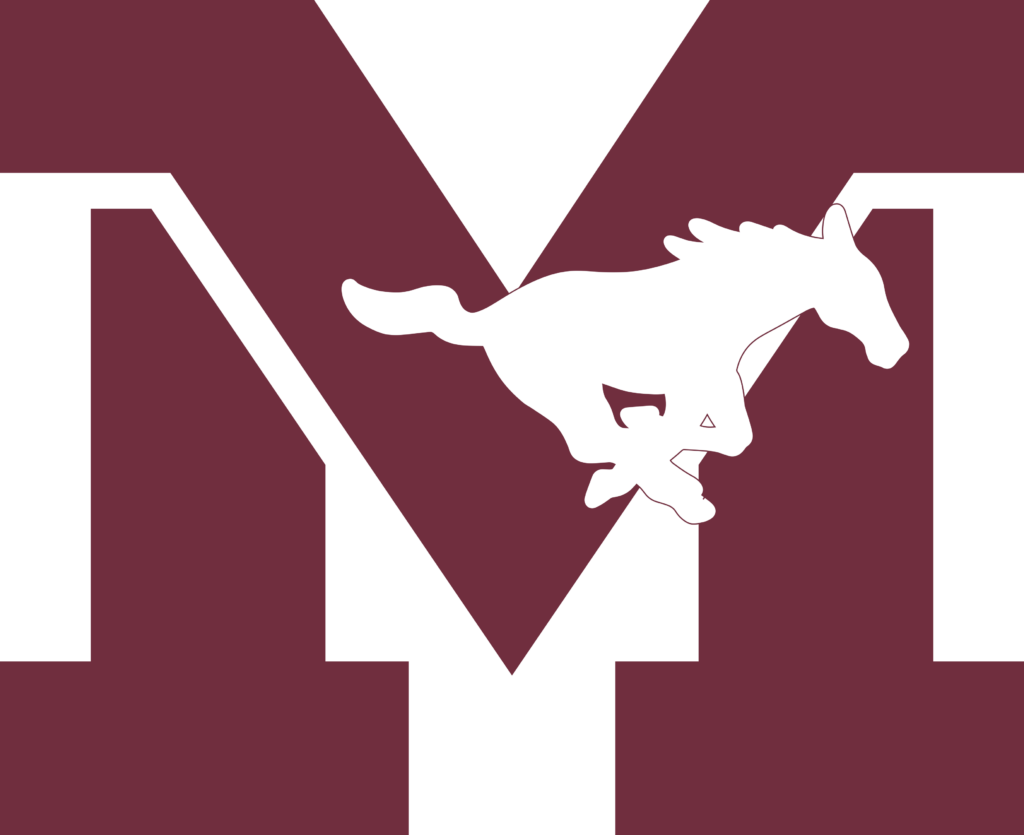 Mount Vernon MV Logo with Mustang